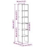 Bookcases 2 pcs Stackable Sonoma Oak 30x30x80 cm Engineered Wood 858808