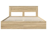 Bed Frame with Drawer Sonoma Oak 160 x 200 cm Engineer Wood 3409834