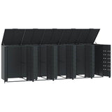Wheelie Bin Storage for 5 Bins Anthracite 345x79x117 cm Steel 3279985