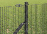 Ground Fix Welded Wire Fence 10 x 1 m PVC-Coated Steel Grey 3351809