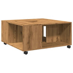 ZNTS Coffee Table Artisian Oak 80x80x40 cm Engineered Wood 853181