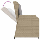 Garden Bench Beige Poly Rattan 3394452