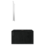 ZNTS 2 Piece Bathroom Furniture Set Black Engineered Wood 242557