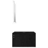 ZNTS 2 Piece Bathroom Furniture Set Black Engineered Wood 242557