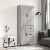 Highboard Grey Sonoma 69,5x34x180 cm Engineered Wood 3196033