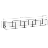 Dog Kennel Black 5 m Steel 3082095