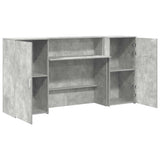 Reception Desk Concrete Grey 200x50x103.5 cm Engineered Wood 3324217