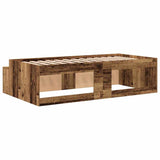 Storage Bed Frame Old wood 100 x 200 cm Engineered wood 3335187