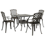 Garden Dining Set Bronze Cast Aluminium Medium Ergonomic 3216349