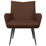 Armchair Brown Faux Leather 42047737