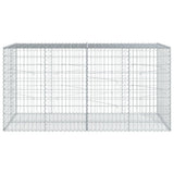 Gabion Basket with Cover 200x100x100 cm Galvanised Iron 3295192