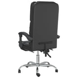 Massage Reclining Office Chair Black Faux Leather 349807