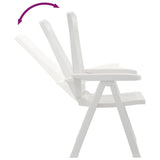 Garden Reclining Chair Set of 2 White Polypropylene Medium 364710
