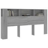 Headboard Cabinet Grey Sonoma Engineered Wood 200x18.5x104.5 817280