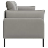 3-Seater Sofa Light Grey 222 x 81 x 89 cm Velvet 42048642