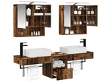 Bathroom Cabinet Set 5 pcs Old Wood 50 x 14.5 x 70 cm 3406325