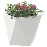 Planter White 30 x 30 x 30 cm Steel 883810
