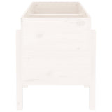 Garden Raised Bed White 121x50x57 cm Solid Wood Pine 825227