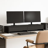 Monitor Stand with Drawers Black 100x27x15 cm Engineered Wood 854671