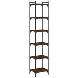 Bookcase 6-Tier Brown Oak 40x30x188 cm Engineered Wood 837646