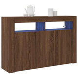 Sideboard Brown Oak 116 x 30 x 75 cm Engineered Wood 3333882