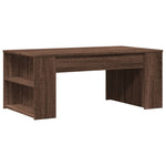 ZNTS Coffee Table Brown Oak 102x55x42 cm Engineered Wood 831860