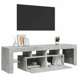 TV Cabinet with LED Lights Concrete Grey 140x36.5x40 cm 804368