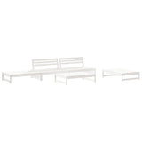 Garden Lounge Set White Solid pine wood Large Modular 3186642