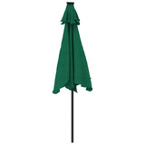 Garden Parasol with Steel Pole Green 225x225x212 cm 4005059