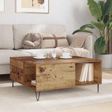 Coffee Table Old Wood 80 x 80 x 36.5 cm Engineered Wood 881666