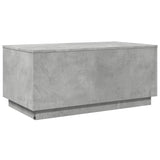 ZNTS Coffee Table with LED Lights Concrete Grey 90x50x40 cm 839878