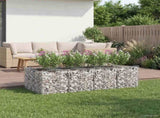 Gabion Raised Bed 2 pcs Silver 3422218