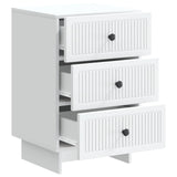 Bedside Cabinet White 43 x 41 x 66.5 cm Engineered Wood 893865