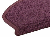 Self-adhesive Stair Mats 15 pcs Dark Purple 80 x 24.5 x 3.5 cm 42038663