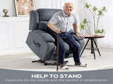 Power Lift Recliner Chair with Massage, Overstuffed Lift Chair for Elderly with Footrest, Remote and T3398P422786
