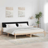 Bed frame Brown and black 200 x 200 cm Solid pine wood 3394350