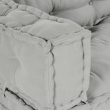 Sofa Cushion 3 pcs Grey Fabric 4019098