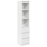 Highboard White 37.5x35x180 cm Engineered Wood 861661