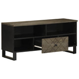 TV Cabinet Black 100x33x46 cm Solid Wood Mango 4017700