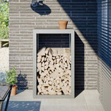 Firewood Rack 60x40x100 cm Stainless Steel 850993
