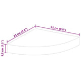 Floating Corner Shelves 4 pcs High Gloss Black 25x25x3.8 cm MDF 323891