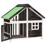 Dog Kennel Grey 96x60.5x87 cm Solid Wood Pine 172268
