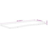 Desk Top 160x50x2.5 cm Rectangular Solid Wood Acacia 370168