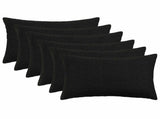 Cushion Cover 6 pcs HEERLEN Black 50 x 80 cm Boucl 911994