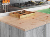 Garage Cabinets 2 pcs Grey Sonoma Engineered Wood 3328292