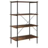 4-Tier Shelving Unit Black and Dark Wood 80x40x130 cm 336345