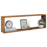 Wall Cube Shelves 4 pcs Old Wood 100x15x30 cm Engineered Wood 856583