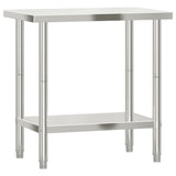 Kitchen Work Table 82.5x55x85 cm Stainless Steel 376454
