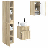 Bathroom Furniture Set 3 pcs Sonoma Oak 33 x 34.5 x 160 cm 3406085
