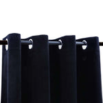 ZNTS Blackout Curtain with Metal Rings Velvet Black 290x245 cm 134491